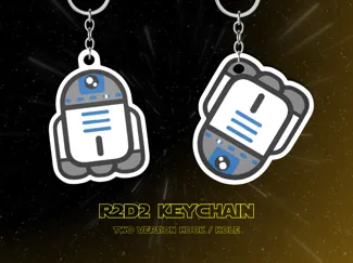 R2D2 keychain with hook / hole