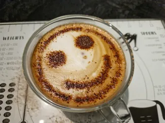 Smiley Face Coffee Stencil