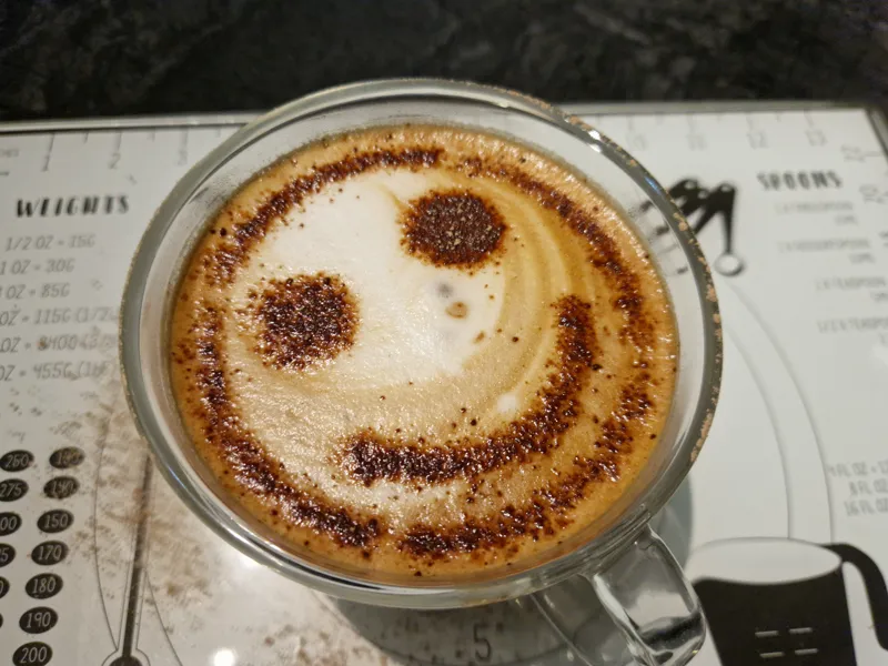 Smiley Face Coffee Stencil