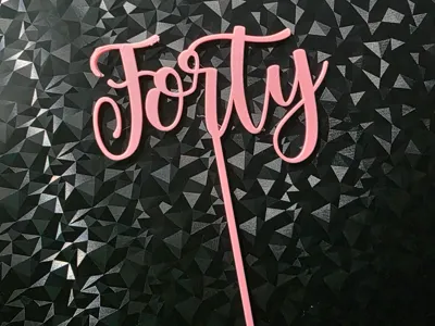 Forty birthday cake topper