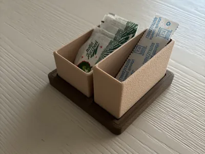 sugar sachet and coffee stirrer holder 