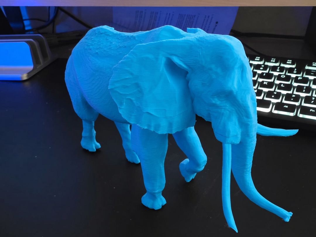Realistic Elephant 11 cm tall and 20 cm long 3D model