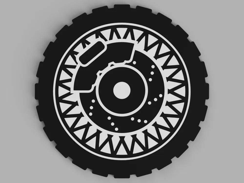 Motorcycle Vector Coaster Motorcycle wheel coaster by jakubhroch - MakerWorld