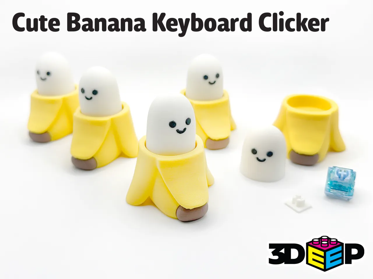 Cute Banana Keyboard Clicker - No Supports view 2