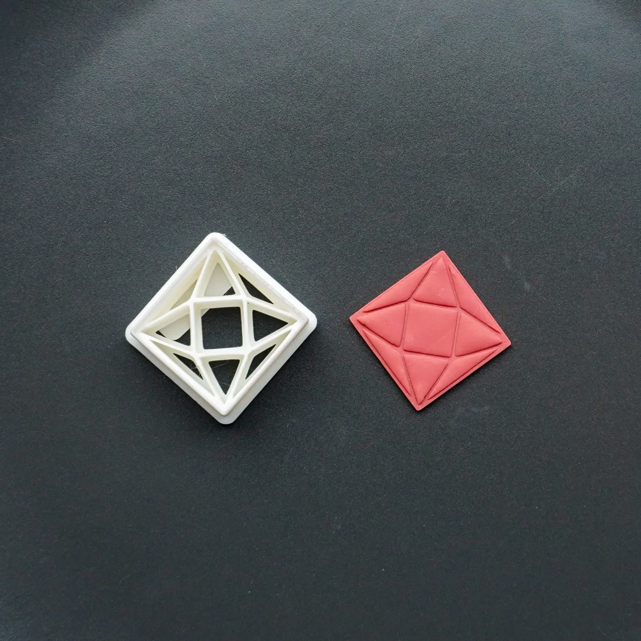 Square Abstract Clay Cutter For Earrings Necklaces view 2