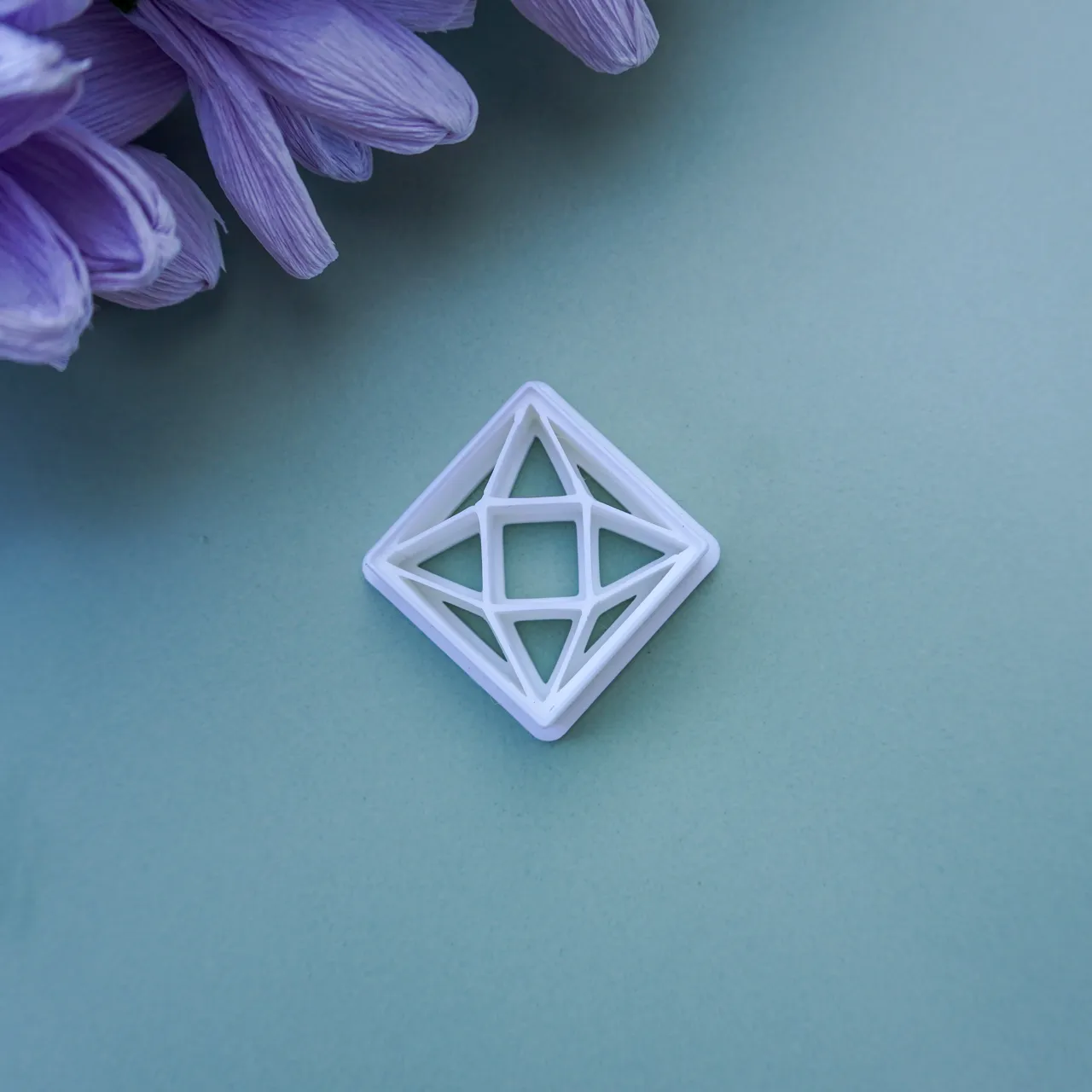 Square Abstract Clay Cutter For Earrings Necklaces view 3