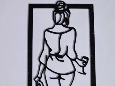 Minimalist Female Body Wall Art Frame