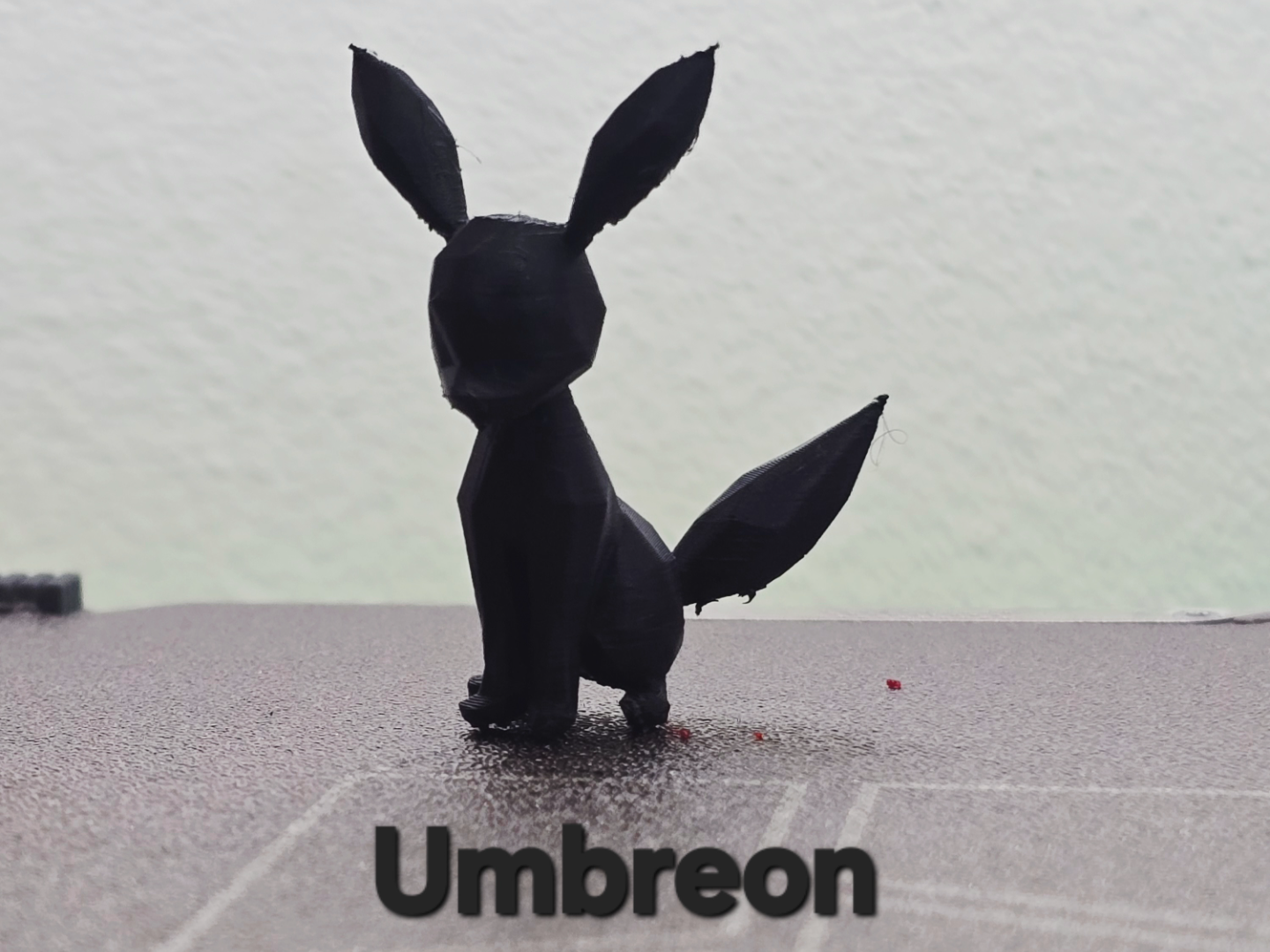 mini figure Pokémon Umbreon design Low Poly 