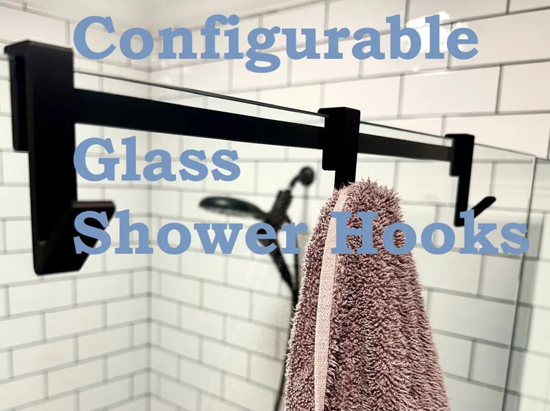 Configurable Glass Shower Hooks