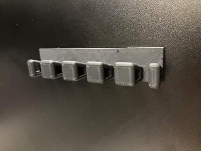Compact Toothbrush Holder with Angled (1-5 Hooks)