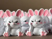 Angry Bunny - Easy Print (No Supports)