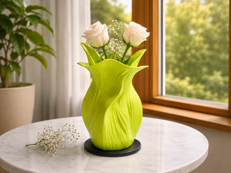 Lime Bloom Vase