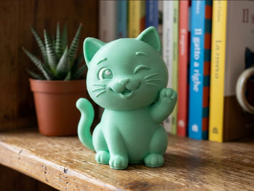 Gatto Portafortuna Amigurumi - Winking Neko Style