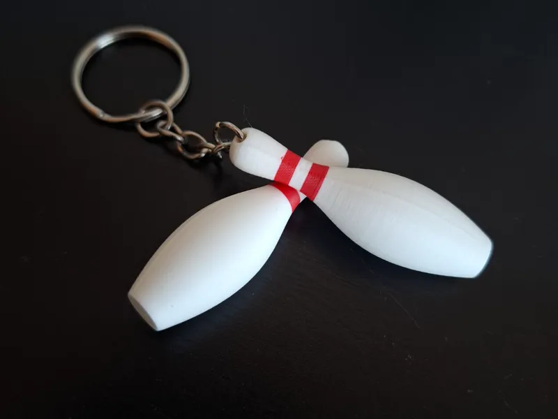 Bowling Pin Keychain