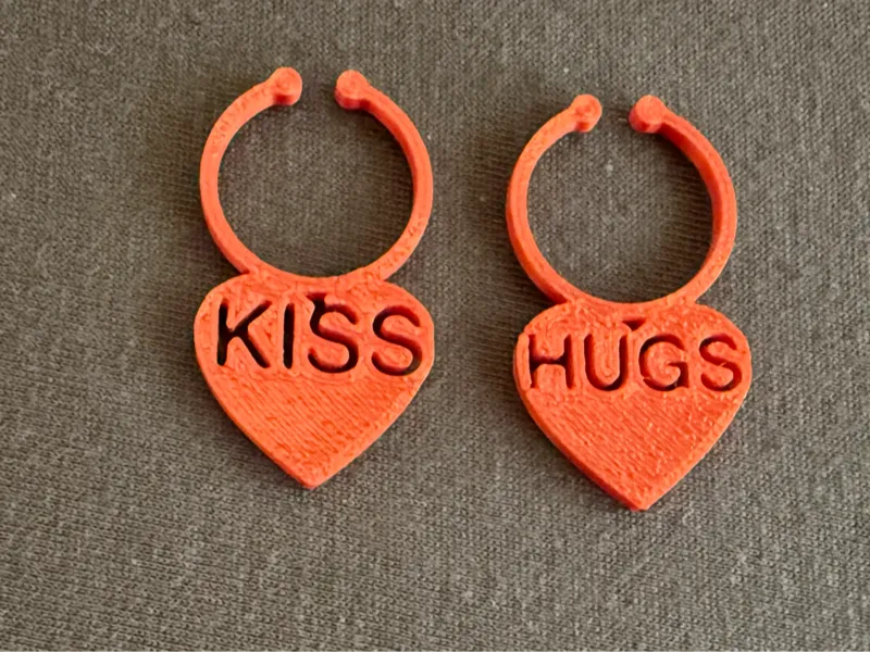 Heart Wine Charms for Valentine's Day - Fast Print