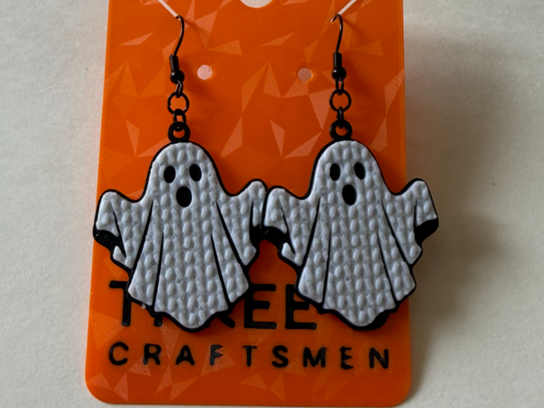 Knit Ghost Earrings - 1