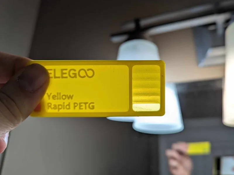 Elegoo Rapid PETG Filament Sample Card