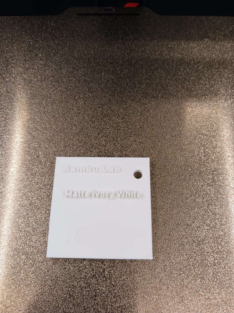 Bambu Lab Matte Ivory White Sample