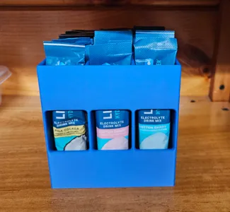 Drink packet storage smaller version 3 bays