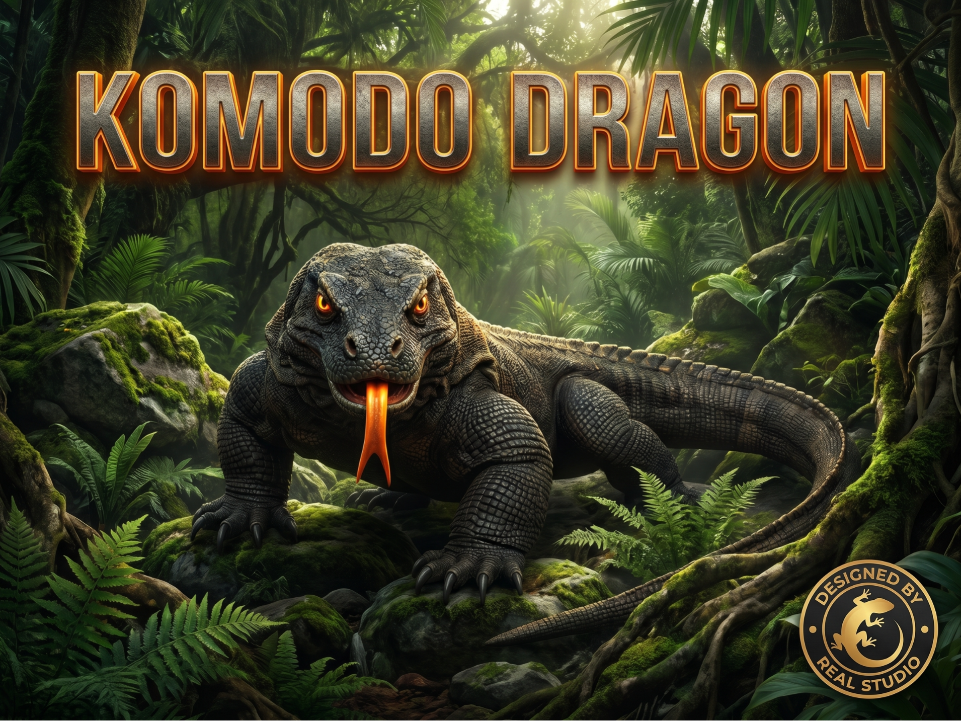 Miniatura 1 do modelo 3D komodo dragon