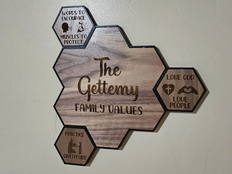 Modular Hexagonal Wall Sign