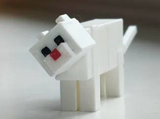 Cute Minecraft cat articulating head