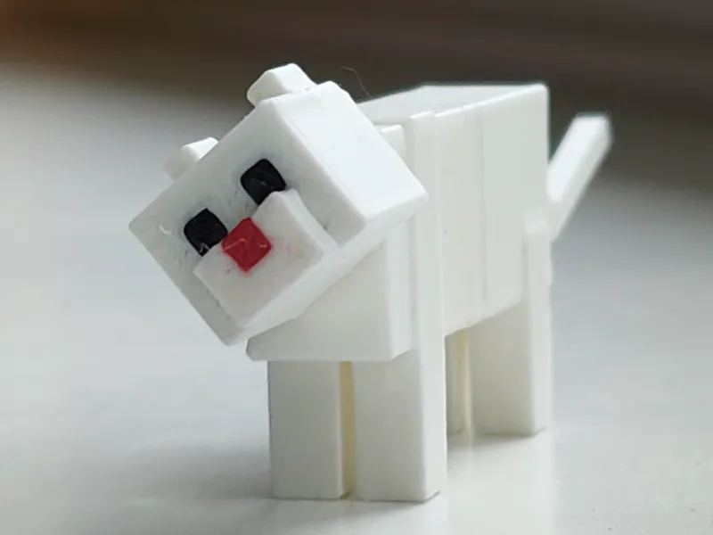 Cute Minecraft cat articulating head