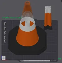 Traffic Cone with tube for 17mm 11/16th inch pole