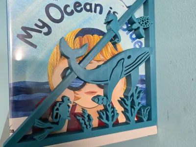 Ocean Theme Bookshelf Brackets