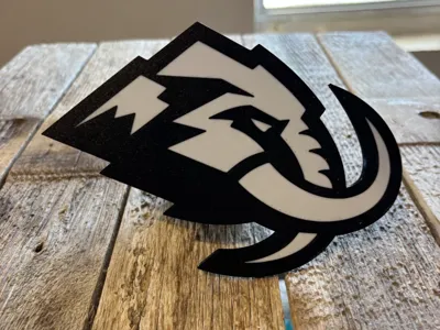 Utah mammoth Black and white hitch cover 