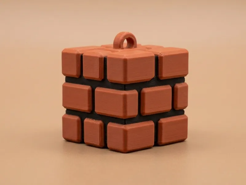 Brick Block - Super Mario - Keychain - AMS Version