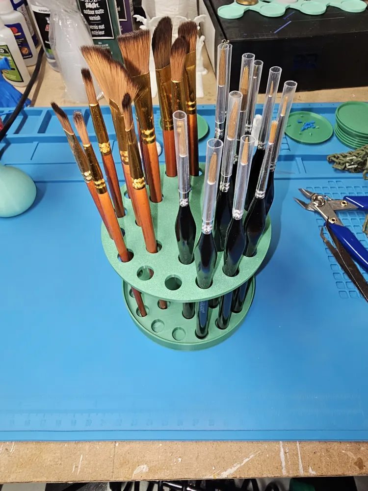 Paint brush holder - Free 3D Print Model - MakerWorld