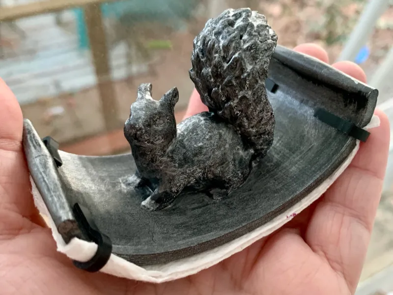 Squirrel "Flying Carpet" Rocker Ink Blotter