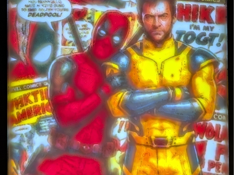 DeadPool Wolverine comic litho