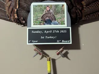 Displate turkey mount w/ custom text plate & frame