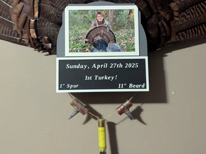 Displate turkey mount w/ custom text plate & frame