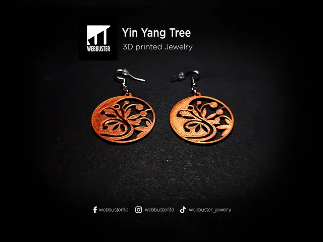 Yin Yang Tree Earrings