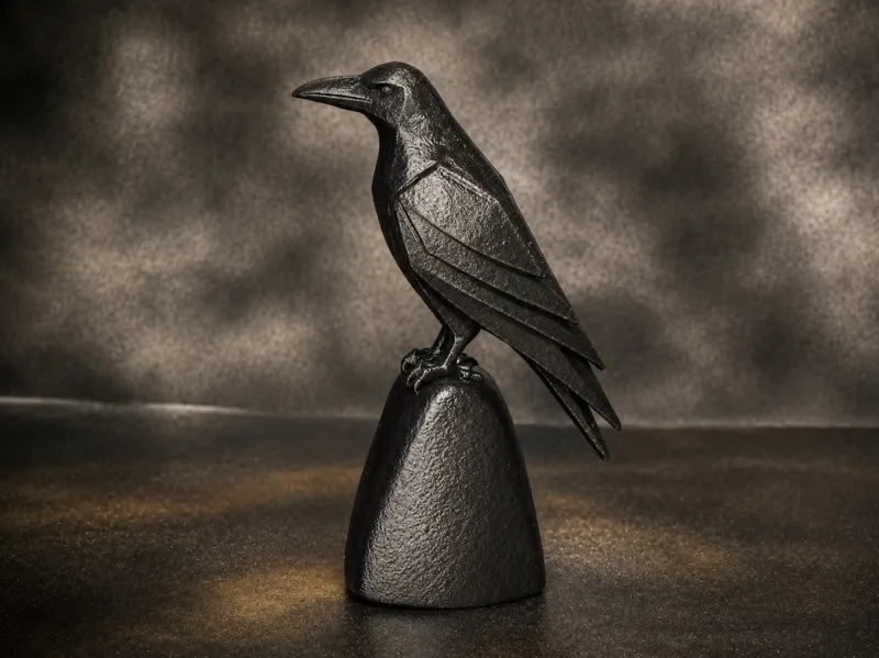 Minimalist Crow Sculpture