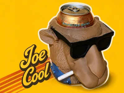 Joe Cool Vintage Drink Buddy Retro Can Holder