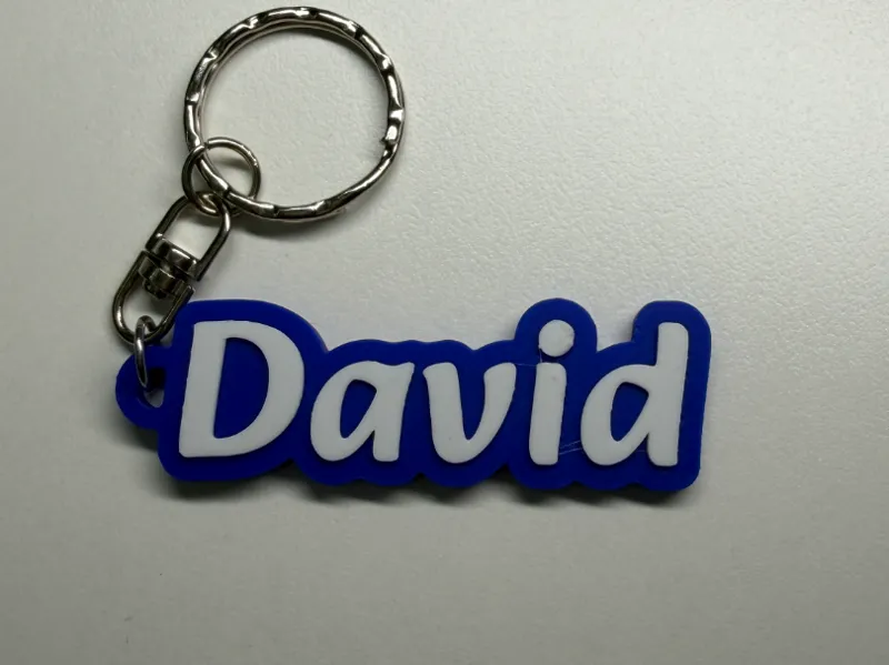 David personalized name keychain
