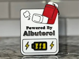 Albuterol Inhaler Bag Tag / Keychain