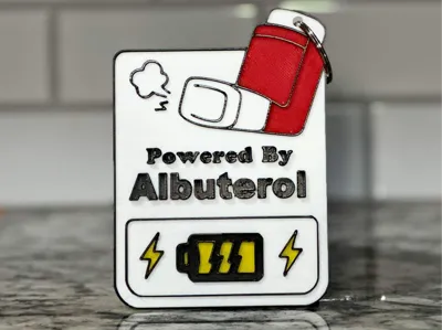 Albuterol Inhaler Bag Tag / Keychain