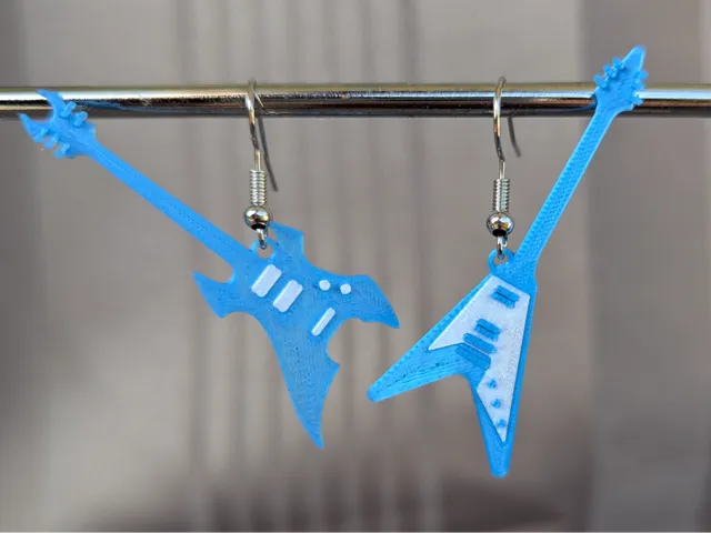 Boucle d'oreilles guitares électrique
