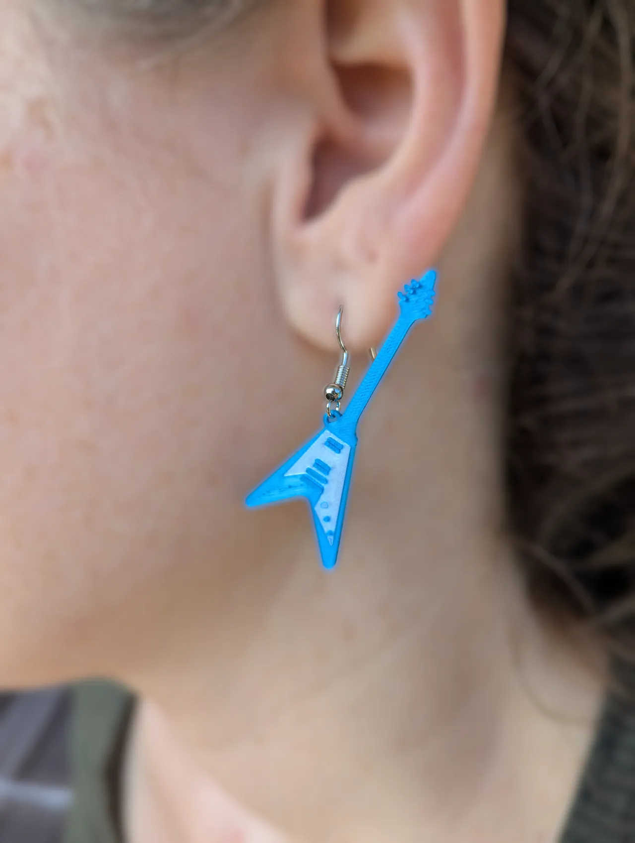 Boucle d'oreilles guitares électrique view 3
