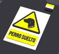 Cartel sin agujeros de taladro.
