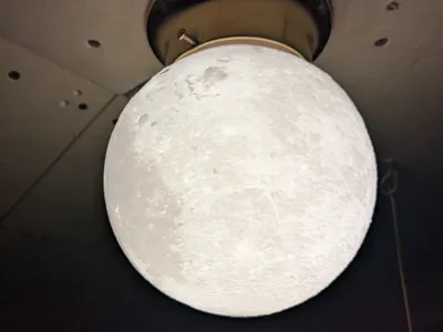 Moon flush mount light cover-85mm mount w 3 screws