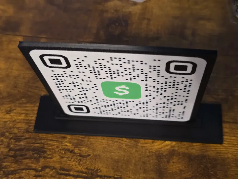 Stand for QR Codes, 100 x 3 mm print stand