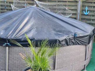Poolabdeckung für Pool mit 12 Seiten (Intex 366)