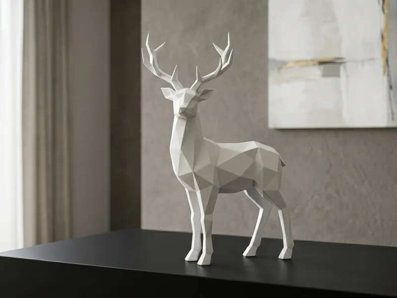 Low-Poly Deer---Elegant Home Decor 
