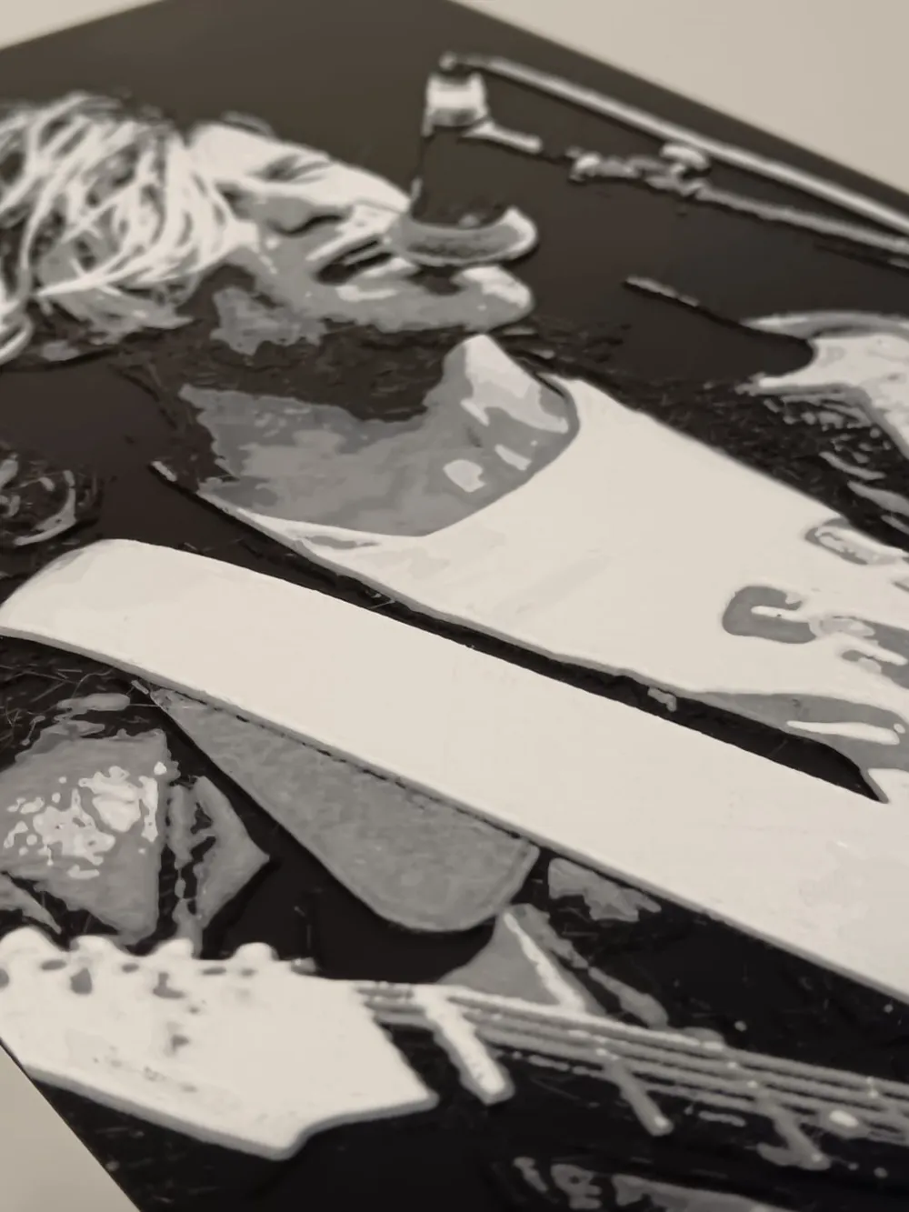 Kurt Cobain, Nirvana - Hueforge black and white by PS3D CREATIVE ...